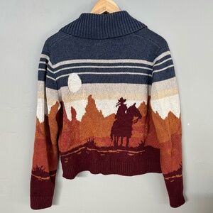 NWT Pendleton Southwest Cardigan Cowboy Desert Shawl Collar Sweater Cropped M